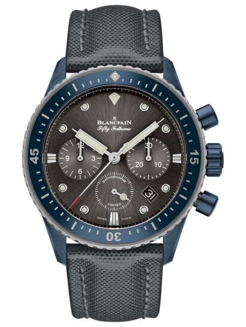 Blancpain replica Fifty Fathoms Bathyscaphe Chronographe Flyback Ocean Commitment II 5200-0310-G52A watch
